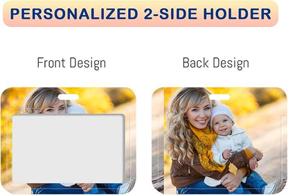 Custom Badge Holder ID Card Hold Case, Personalized Retractable Badges Holders - Image 2