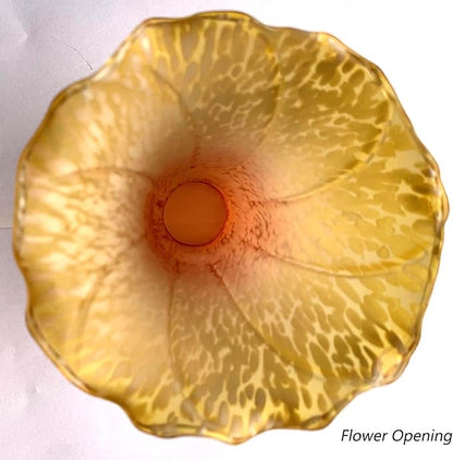 Bieye LS25 Lily Flower Blown Glass Lampshade - Image 3