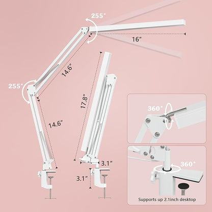 BZBRLZ LED Desk Lamp, Manicure Table Lamp, Dimmable Eye-Caring Drafting Light - Image 2