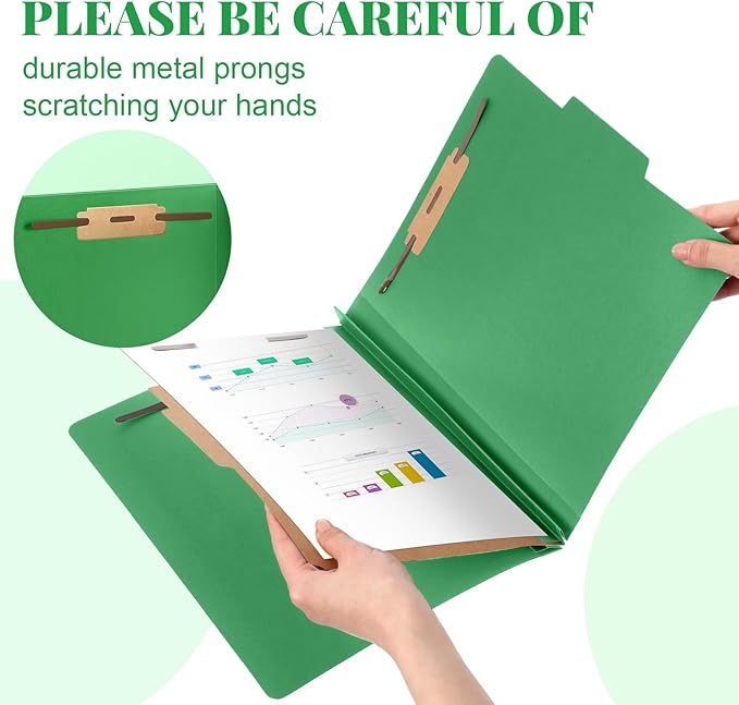 Skyygemm 12 Pcs Classification Folders Letter Size, 1 Divider Pressboard File - Image 4