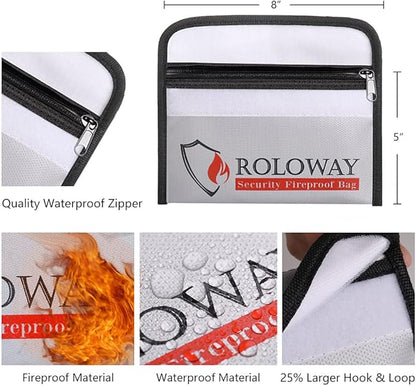 ROLOWAY Small Fireproof Bag, Non-itchy Fireproof Money Bag - Image 2