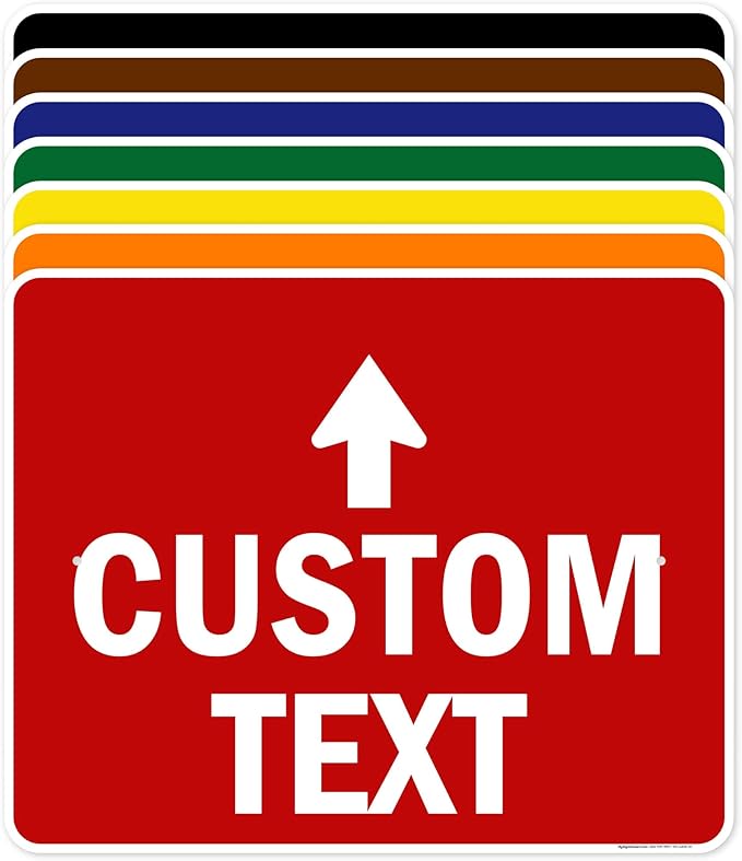 Custom Arrow, Custom Directional Sign, Up Arrow, 24x30 Inches, Rust Free .063 by MySignCenter
