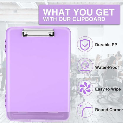 Sooez Clipboard with Storage, High Capacity Nursing Clip Board 8.5 x 11 with - Image 4