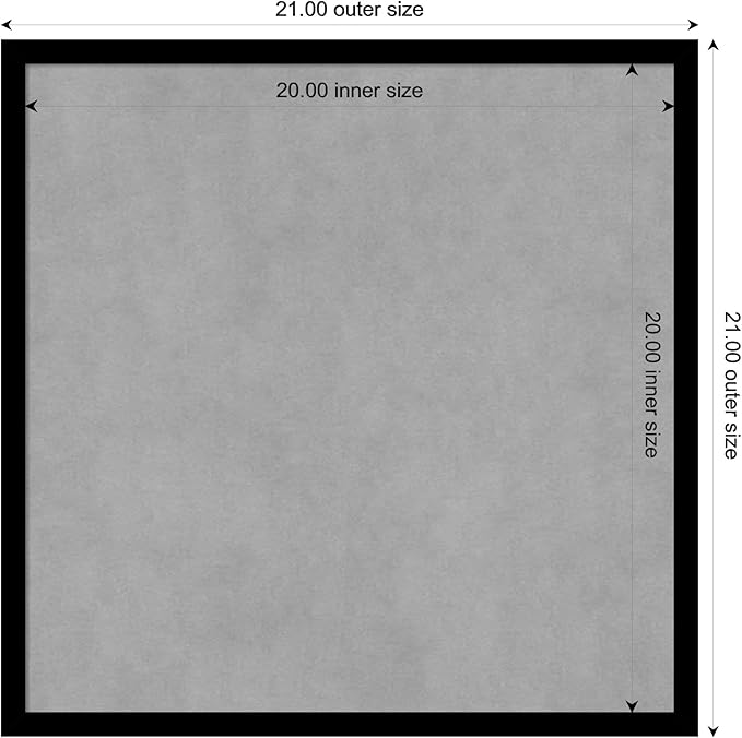 Amanti Art Black Framed Magnetic Board 21x21 Medium Vision Board - Image 4
