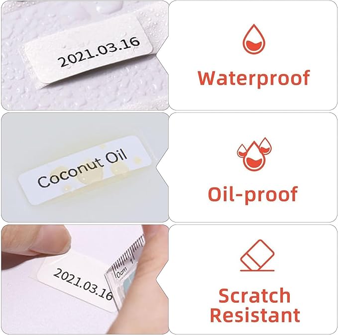 Risio Thermal Labels 1.57"x1.18", 220 Labels/Roll, Waterproof, Oil-Resistant - Image 3