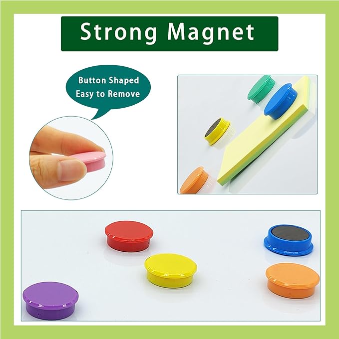 PYJLBX Fridge Magnets, 30 Pack Strong Refrigerator Magnets, Colorful Cute Mini - Image 2