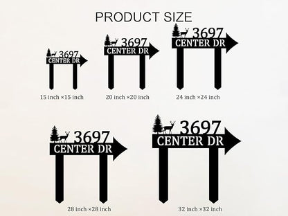 Custom Metal Yard Arrow Address Sign - Image 5
