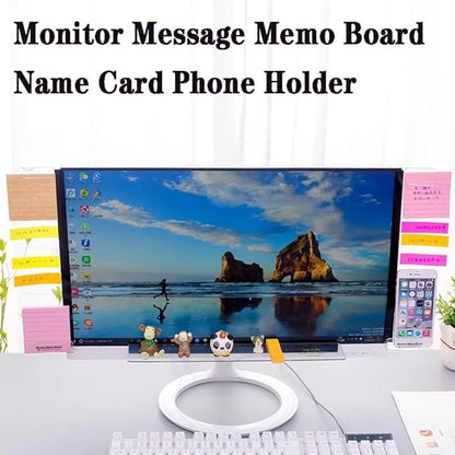 Acrylic Monitor Memo Board for Sticky Notes, Transparent Message Holder - Image 7