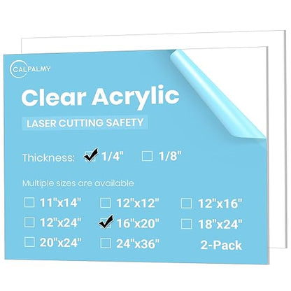 CALPALMY 16x20 Inch Clear Acrylic Sheet by CalPalmy