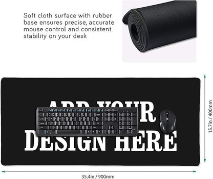 OHORTEB Custom Mouse Pad with Photo, Personalized Image Text Laptop Desk Mat - Image 2