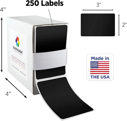 ChromaLabel 2 x 3 inch Permanent Color Code Rectangle Labels, 250 Labels per - Image 2