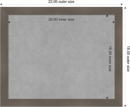 Amanti Art Grey Framed Magnetic Board 18x22 Small Vision Board - Image 4