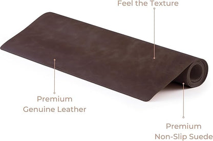 Node Leather Calfskin Leather Desk Pad – Executive Office Desk Mat - Image 3