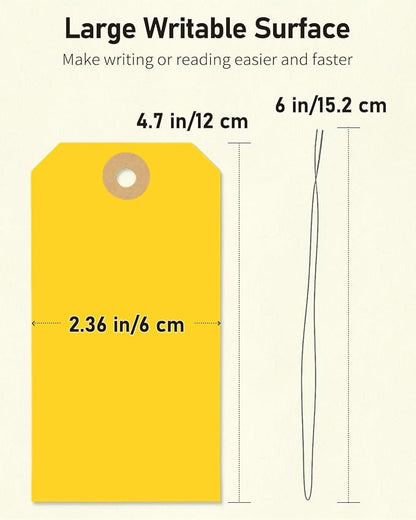 Uniclife 100 Pcs Yellow Blank Shipping Tags - Image 6
