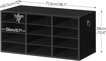HOOBRO Countertop Mail Sorter, Wooden Literature Organizer, Student Mailbox - Image 3
