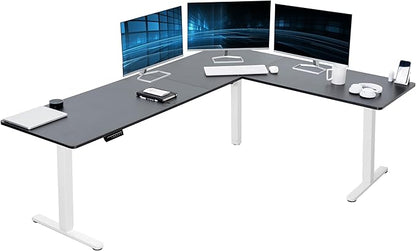 VIVO Electric Corner 84 x 63 inch L-Shaped Standing Desk, Memory Height by VIVO