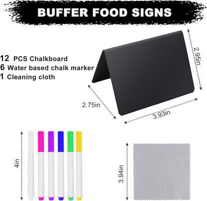 12PCS Mini Chalkboard Signs, Reusable Table Sign Chalk Board - Image 2