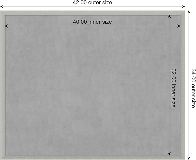 Amanti Art Silver Framed Magnetic Board 34x42 X-Large Vision Board - Image 3