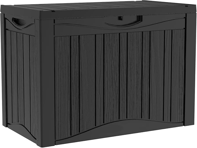 Yardgrace 50 Gallon Plus Outdoor Storage Box, Waterproof Resin Deck Box by Unknown
