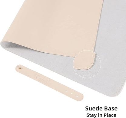 Wolaile Desk Blotter Pad, 36x17 inch PU Leather Computer Mouse Mat, Non-Slip - Image 3