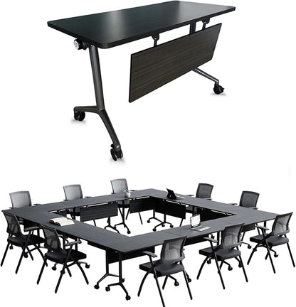 Goakwwuz Conference Room Table, Folding Conference Tables, Thicken Grey Tabletop by Goakwwuz