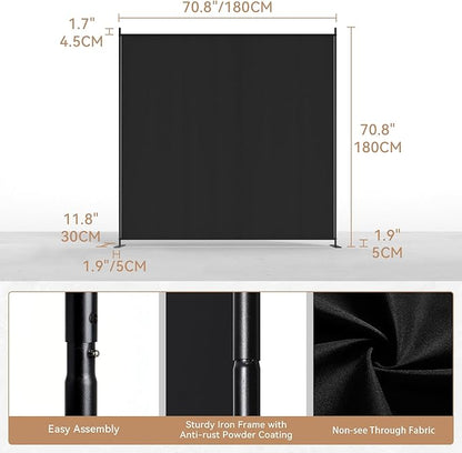 C-Hopetree 1 Panel Room Divider, 6 Ft Tall Indoor Folding Privacy Screen - Image 4