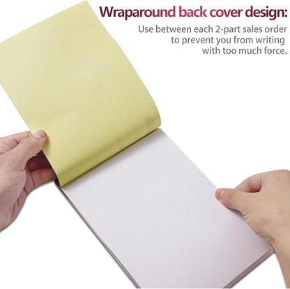 XKDOUS 20 Pack Invoice Book, 2-Part Carbonless, 5-9/16" x 8-7/16" Invoice - Image 3