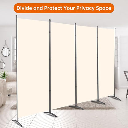 Room Divider 6FT Folding Privacy Screens, 4 Panel Partition Room Dividers - Image 4