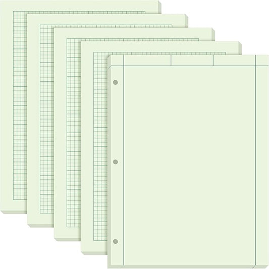 Seajan 5 Pcs Engineering Paper Notebook Engineering Computation Pad 8.5 x 11 by Seajan