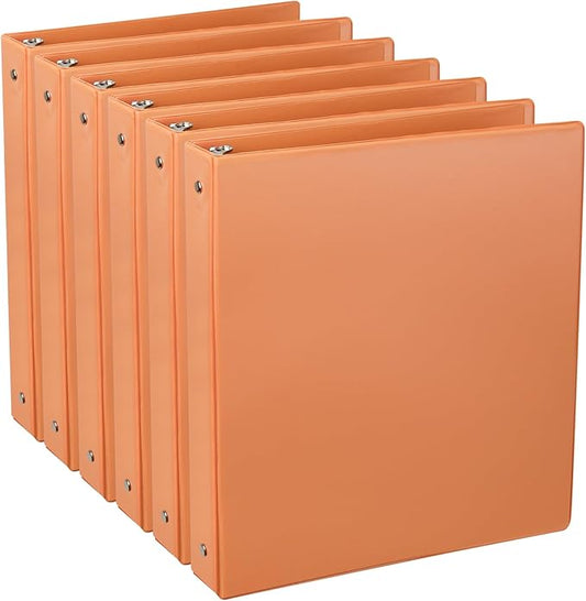 CIXILDTS 6-Pack 1-Inch Round Ring Binder, Standard 3 Ring Binder Fit Letter by CIXILDTSOffice