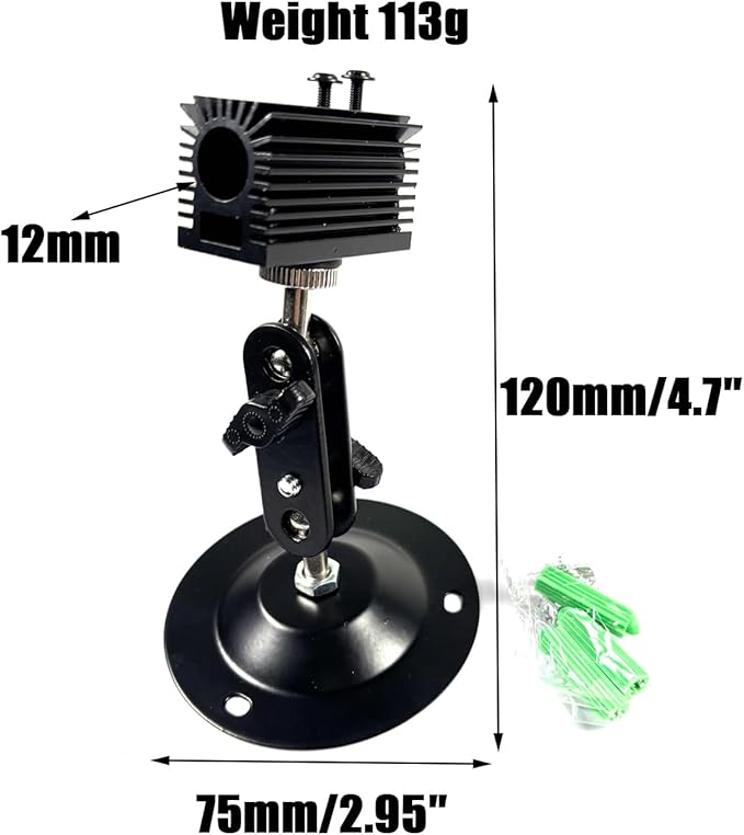 12mm Laser Positioning Bracket, 360-Degree Adjustable - Image 2