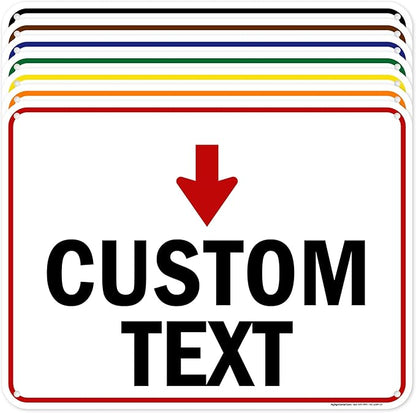 Custom Arrow, Custom Directional Sign, Down Arrow, 18x24 Inches, 55 mil thick by MySignCenter
