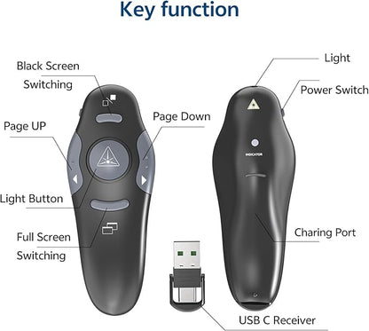 Presentation Clickers, Powerpoint Clicker Wireless Presenter Remote, - Image 6