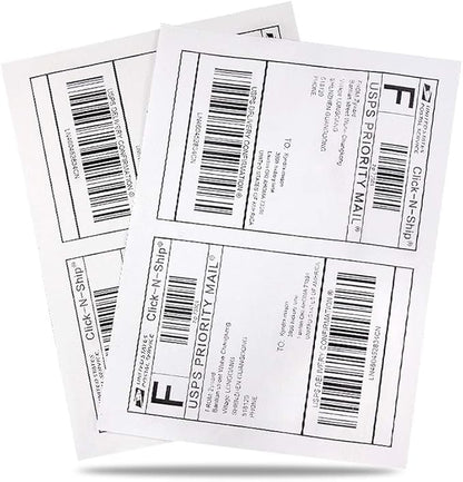 8.5" x 5.5" Half Sheet Self Adhesive Shipping Labels by RBHK