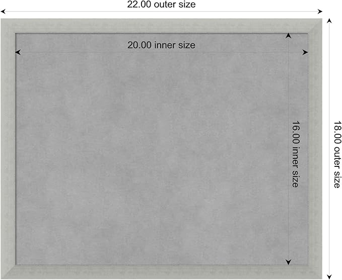 Amanti Art Silver Framed Magnetic Board 18x22 Small Vision Board - Image 4