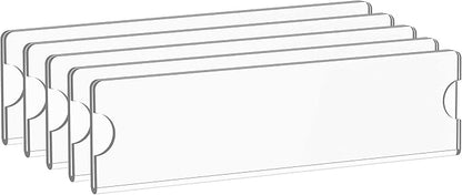 Richboom Acrylic Wall Name Plate Holder, 2x8 Inch, 5 Pack Clear Acrylic Sign by Richboom