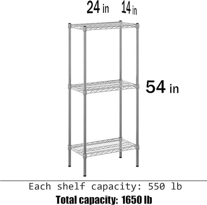 Regal Altair 14" Deep x 24" Wide x 54" Height Wire Shelving Kit | 3-Tier | NSF - Image 3