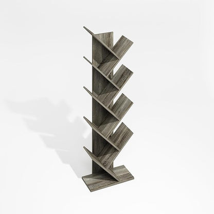 Furinno Tree Book Shelf, 9-Tier Bookshelf, Tree Bookcase - Image 5
