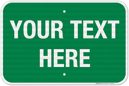 Personalized Custom Green Background Customize by SigoSigns