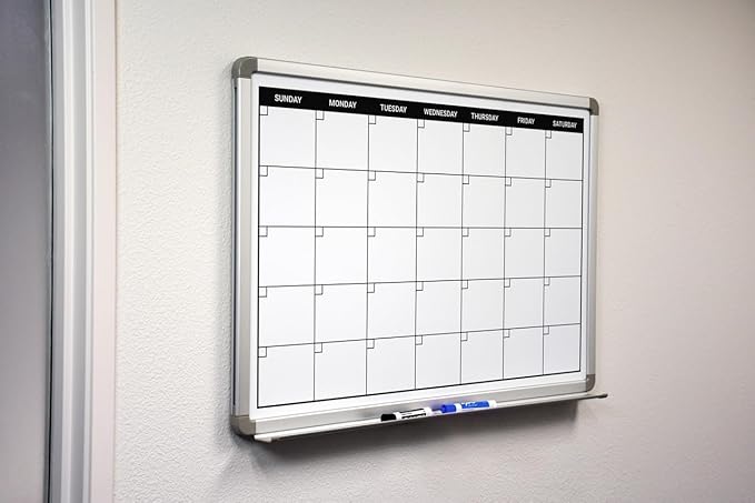 Month Calendar Dry-Erase Scheduling Whiteboard 60" x 40" - Image 2
