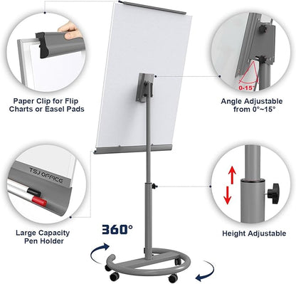 TSJ OFFICE Rolling Whiteboard Standing - Image 2