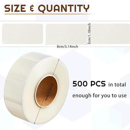 Zonon 1000 Pcs Clear Labels Label Protector Clear Stickers Wafer Seals - Image 2