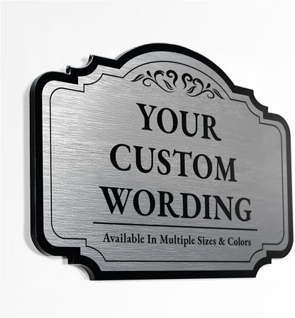 Custom Decorative Outdoor Metal Sign, Personalized Aluminum Driveway Sign by SpeedyOrders