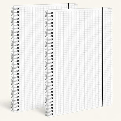 BESARME 80 Sheets Graph Paper Spiral Notebook 8.5" × 11" by BESARME
