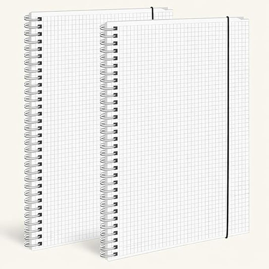BESARME 80 Sheets Graph Paper Spiral Notebook 8.5" × 11" by BESARME