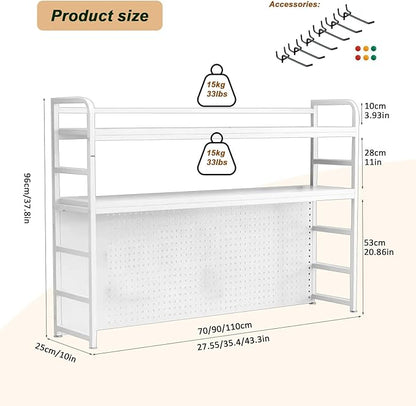 ZWCQSYS 2-Tier Desktop Bookshelf Hutch - Image 2