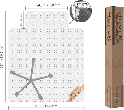 HOMEK Office Chair Mat for Carpet, Transparent Carpet Protector Mat for Office - Image 7