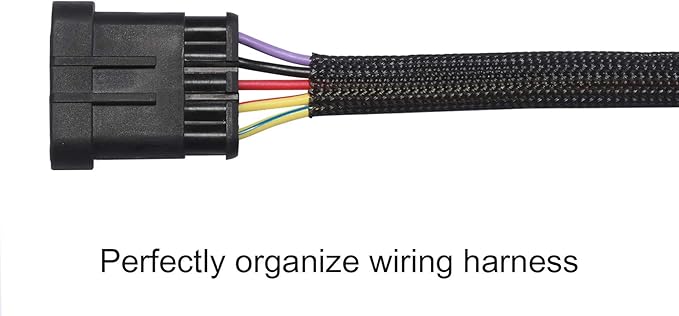 25ft - 1.5 inch PET Expandable Braided Sleeving – Black – Alex Tech Braided - Image 3