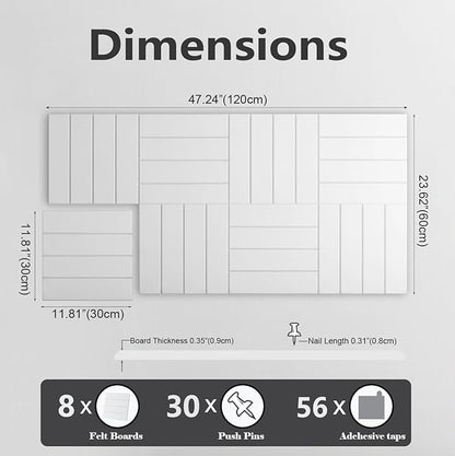 G Gamit Large Felt Wall Tiles Bulletin Board, Large Cork Board Alternative - Image 2