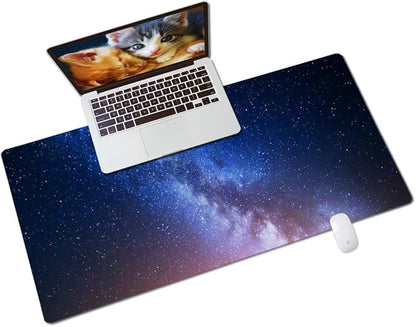 QIYI Desk Pad, Galaxy PU Leather Desk Blotter Protector, Waterproof Computer by QIYI